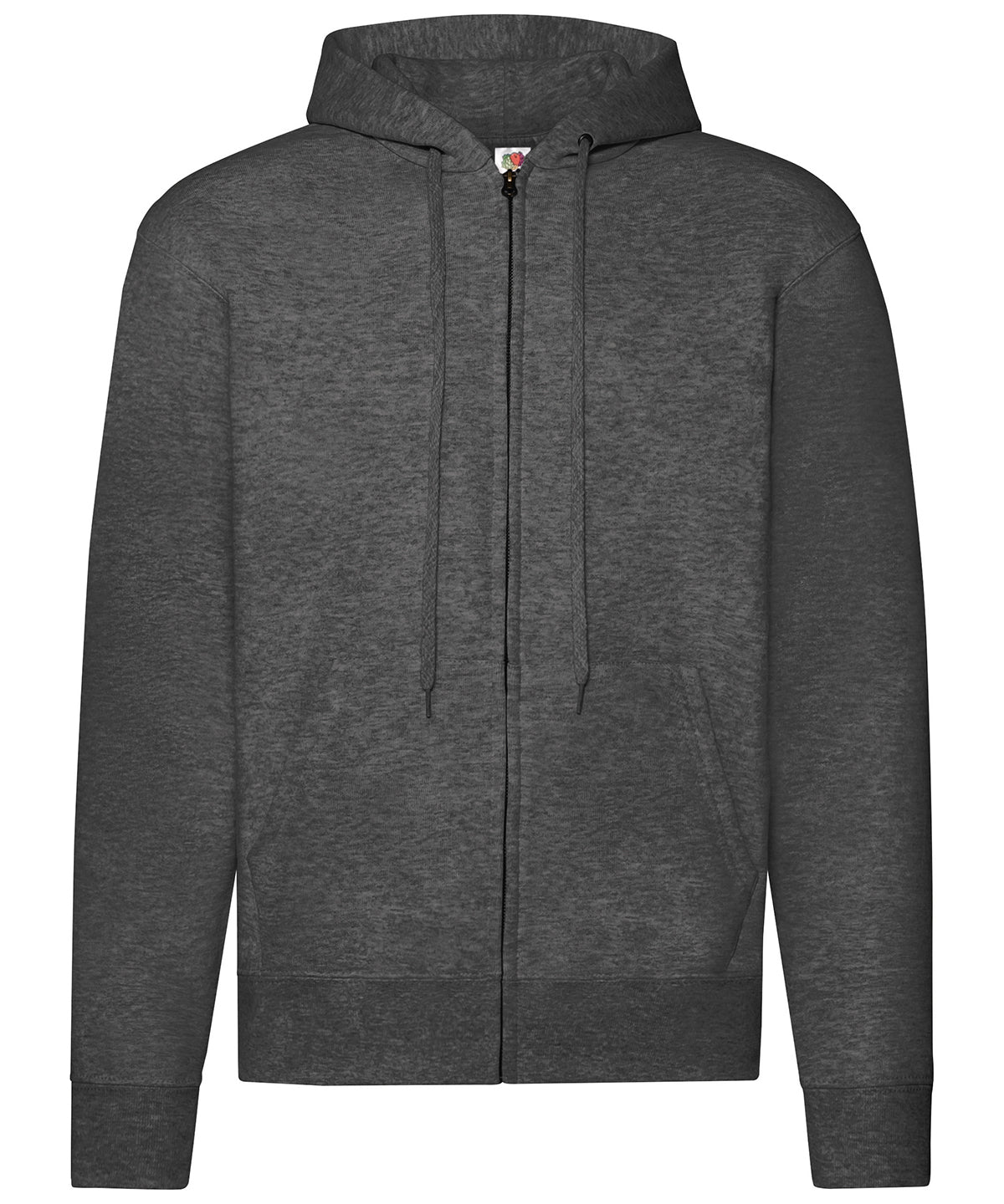 Dark Heather Grey - Classic 80/20 hooded sweatshirt jacket Hoodies Fruit of the Loom Hoodies, Must Haves, New Sizes for 2021, Plus Sizes, Price Lock, Sports & Leisure Schoolwear Centres