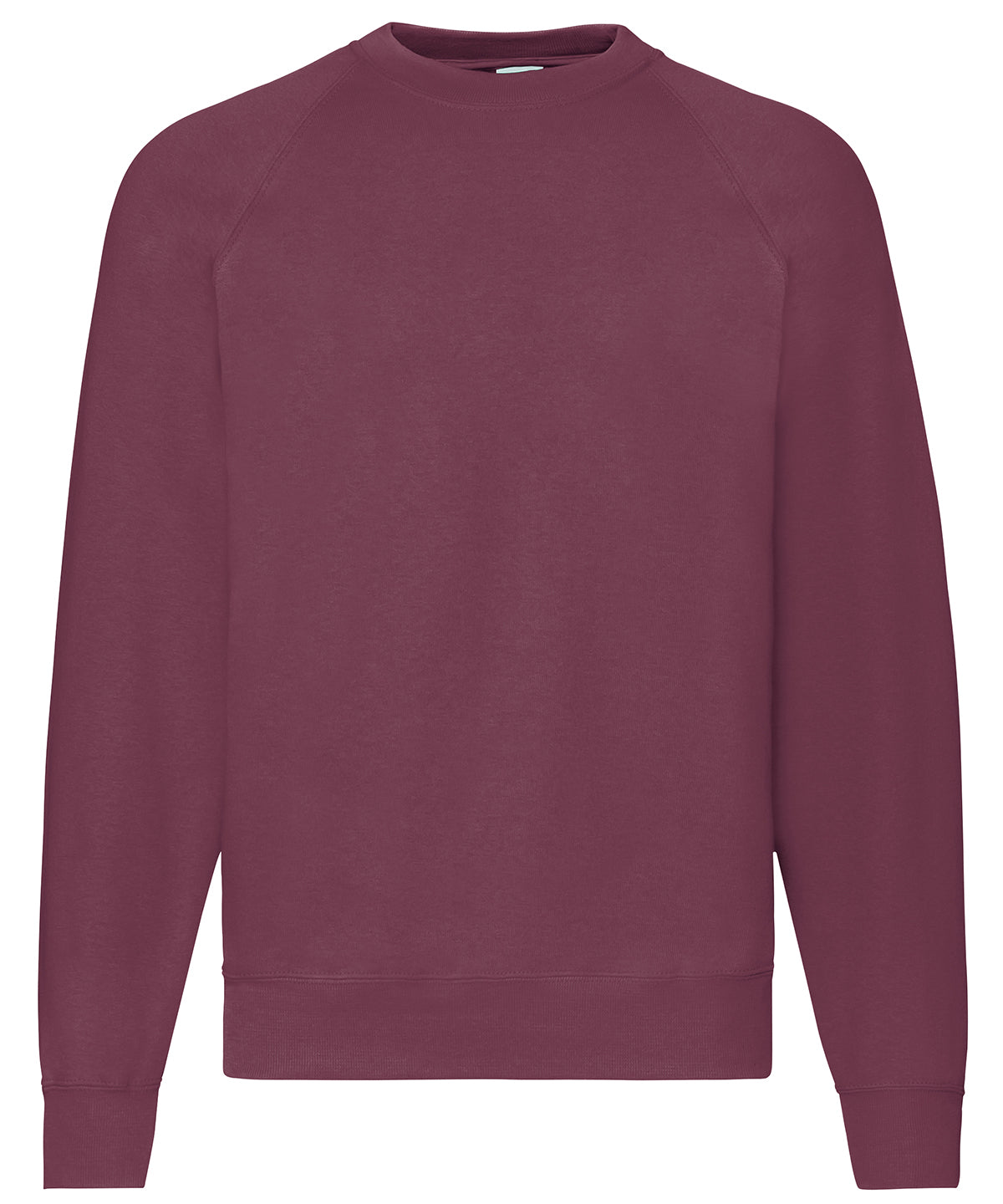 Burgundy - Classic 80/20 raglan sweatshirt Sweatshirts Fruit of the Loom Co-ords, Must Haves, New Colours for 2023, New Sizes for 2021, Plus Sizes, Price Lock, Sweatshirts Schoolwear Centres
