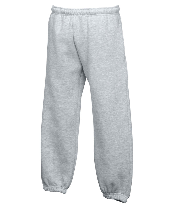 Heather Grey - Kids classic elasticated cuff jog pants Sweatpants Fruit of the Loom Joggers, Junior, Must Haves Schoolwear Centres