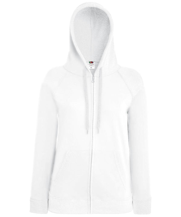 White - Women's lightweight hooded sweatshirt jacket Hoodies Fruit of the Loom Hoodies, Raladeal - Recently Added, Women's Fashion Schoolwear Centres
