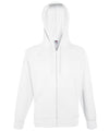 White - Lightweight hooded sweatshirt jacket Hoodies Fruit of the Loom Hoodies Schoolwear Centres