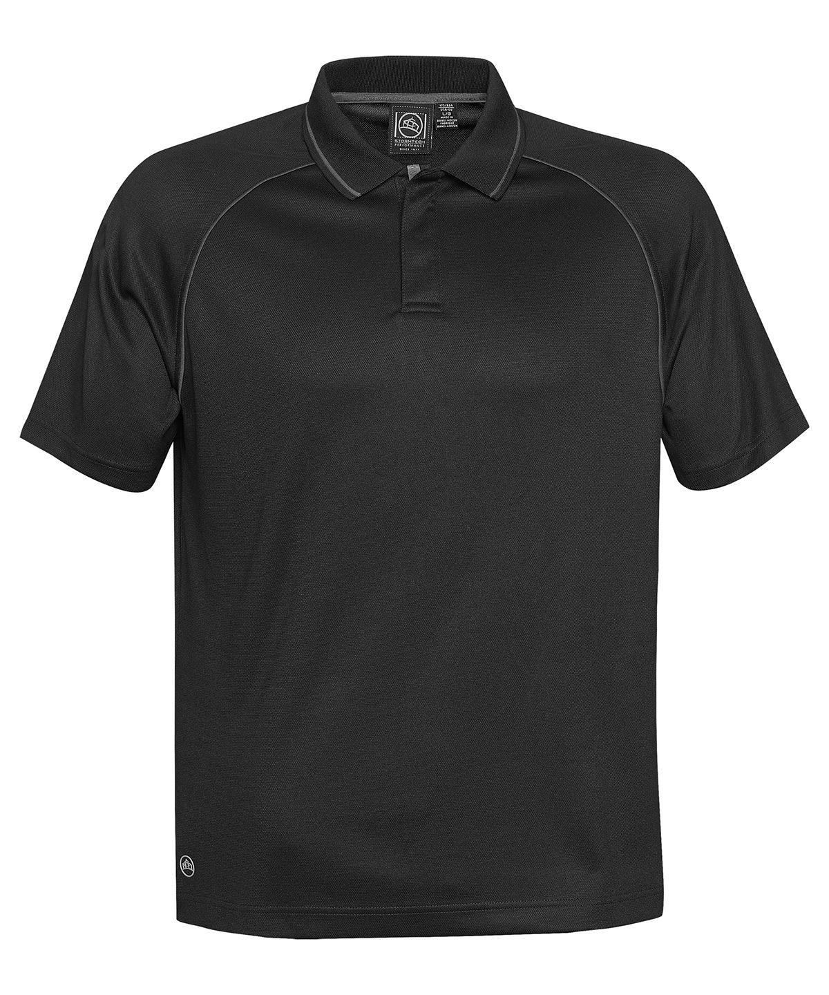 Black - Tritium performance polo Polos Stormtech Activewear & Performance, Polos & Casual Schoolwear Centres