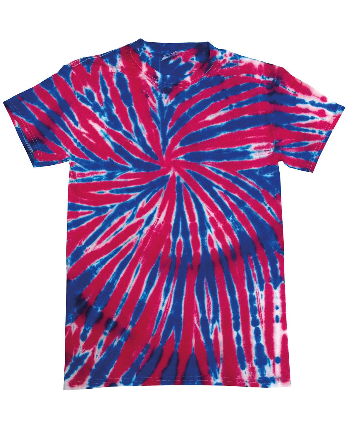 Union Jack - Tie-dye shirt T-Shirts Colortone Festival, Holiday Season, Hyperbrights and Neons, Must Haves, Pastels and Tie Dye, T-Shirts & Vests Schoolwear Centres
