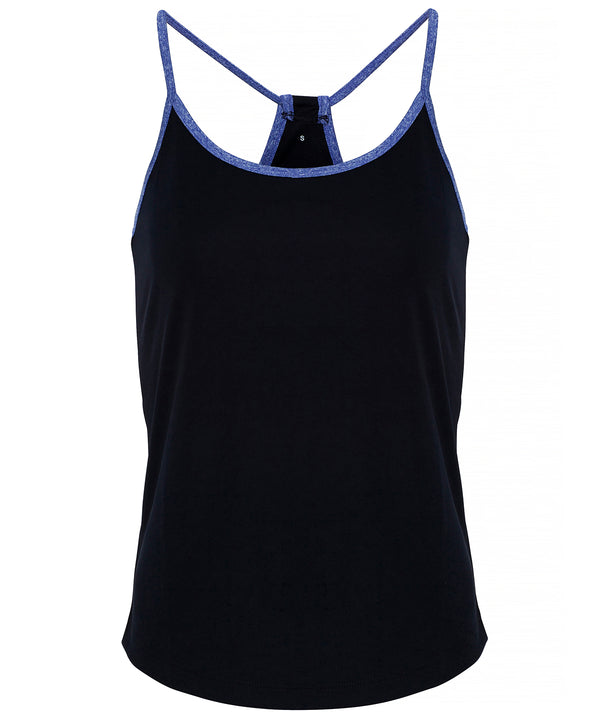 French Navy/Blue Melange - Women's TriDri® yoga vest Vests TriDri® Activewear & Performance, Exclusives, Rebrandable, Sports & Leisure, T-Shirts & Vests, UPF Protection Schoolwear Centres