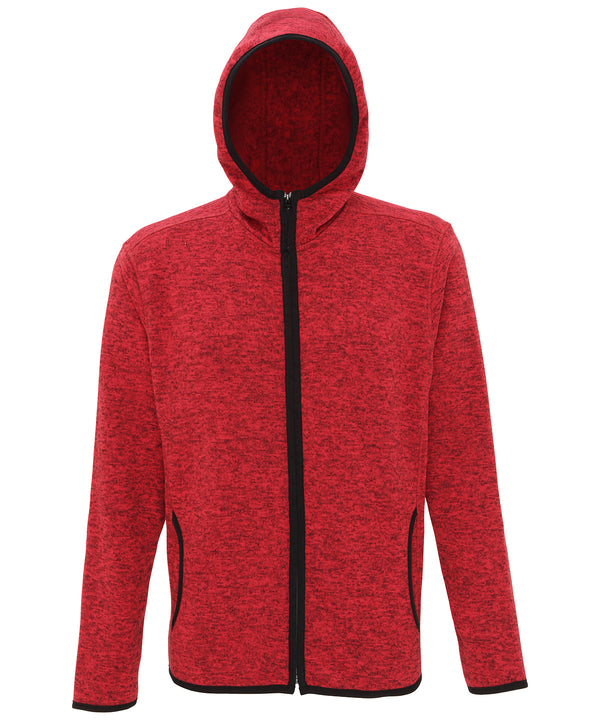 Fire Red/Black Fleck - TriDri® Melange knit fleece jacket Jackets TriDri® Activewear & Performance, Athleisurewear, Exclusives, Jackets - Fleece, Must Haves, Outdoor Sports, Rebrandable, Sports & Leisure Schoolwear Centres