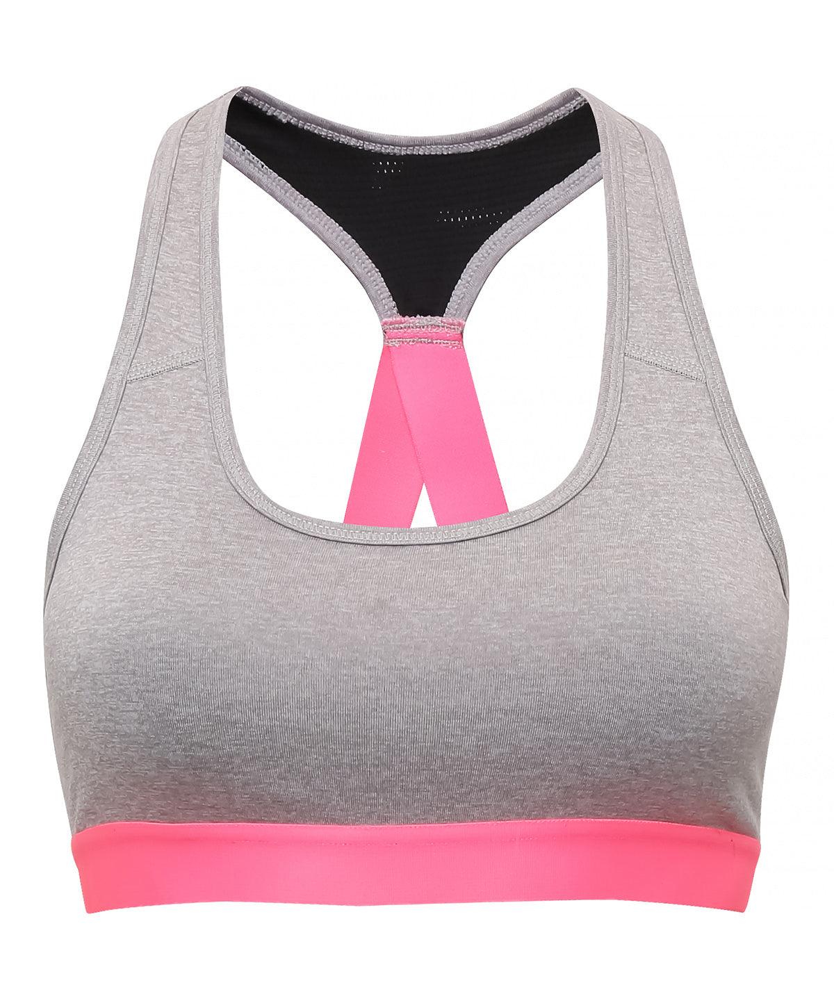 Silver Melange - TriDri® performance sports bra (medium impact) Bras TriDri® Activewear & Performance, Back to the Gym, Exclusives, Lounge & Underwear, Sports & Leisure, Women's Fashion Schoolwear Centres