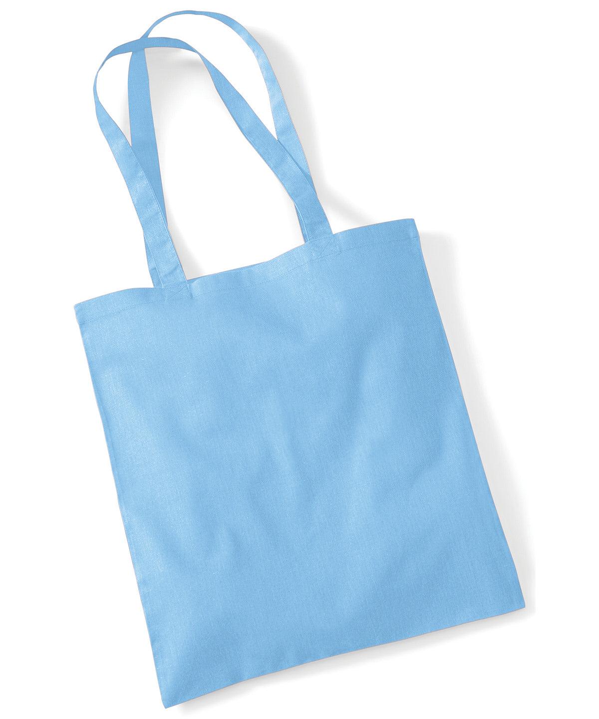 Sky Blue - Bag for life - long handles Bags Westford Mill Bags & Luggage, Crafting, Must Haves, Rebrandable Schoolwear Centres