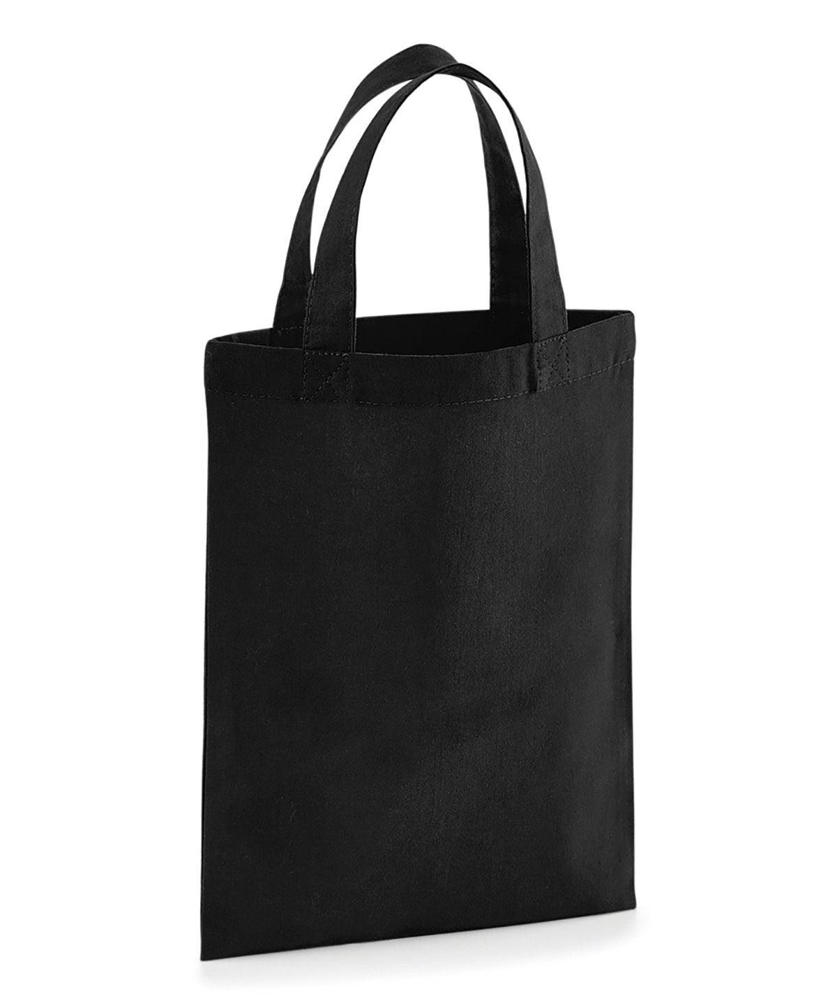 Black - Cotton party bag for life Bags Westford Mill Bags & Luggage Schoolwear Centres