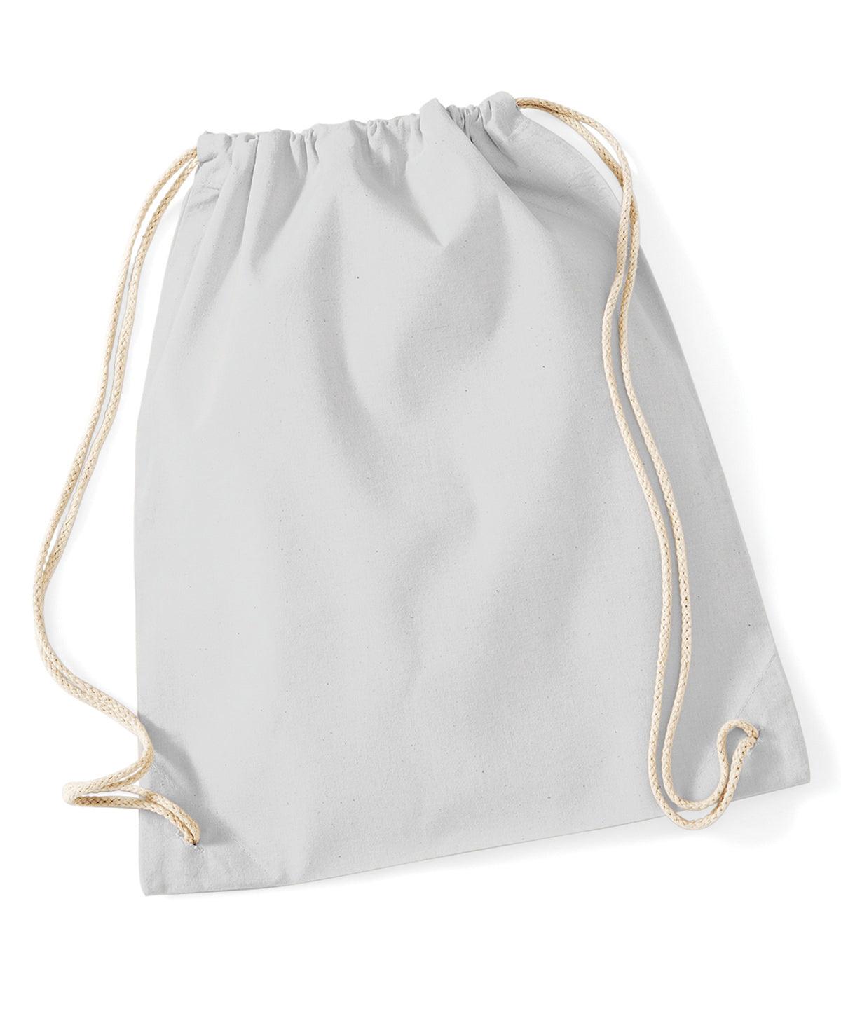 Light Grey - Cotton gymsac Bags Westford Mill Bags & Luggage, Junior, Must Haves, Pastels and Tie Dye Schoolwear Centres