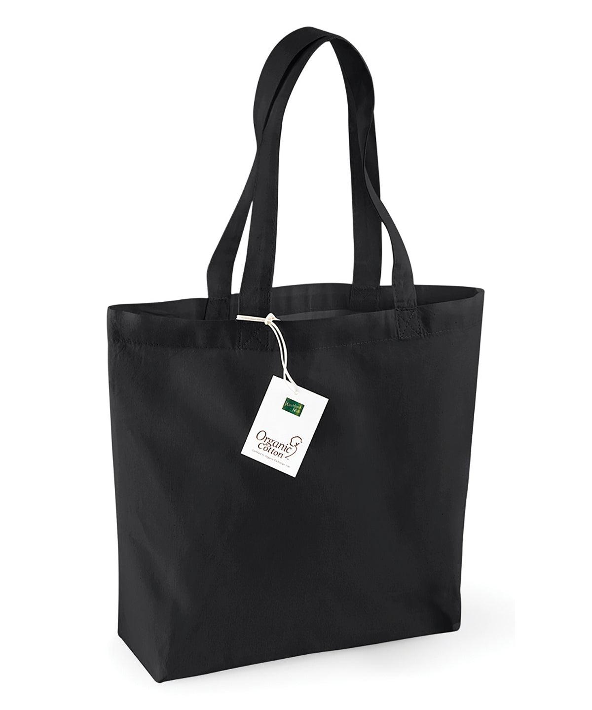 Black - Organic cotton shopper Bags Westford Mill Bags & Luggage, Must Haves, Organic & Conscious Schoolwear Centres