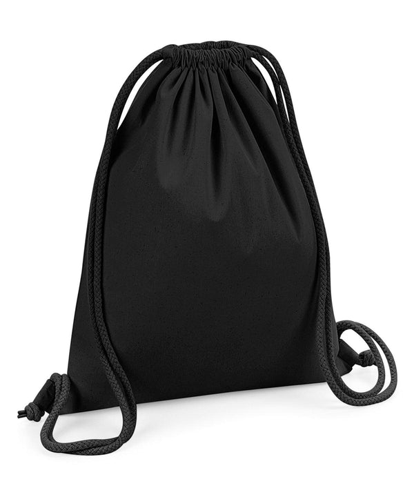 Black - Organic premium cotton gymsac Bags Westford Mill Bags & Luggage, Organic & Conscious Schoolwear Centres