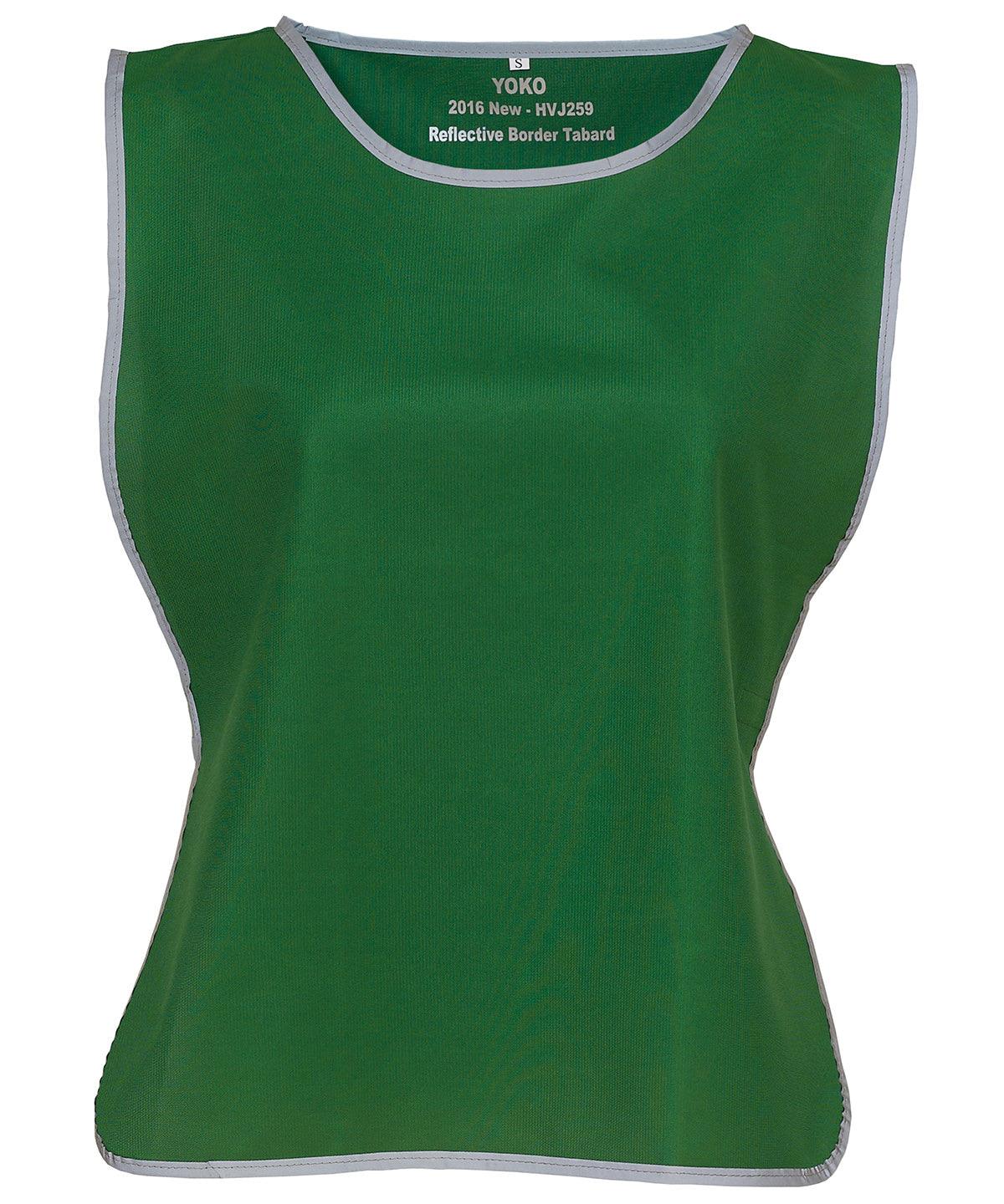 Paramedic Green - Hi-vis reflective border tabard (HVJ259) Tabards Yoko Must Haves, Safety Essentials, Safetywear, Workwear Schoolwear Centres