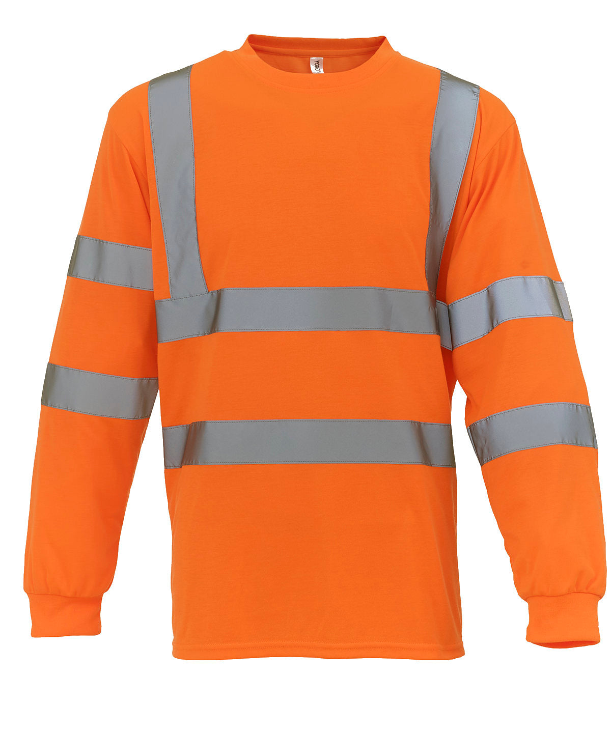 Orange - Hi-vis long sleeve t-shirt (HVJ420) T-Shirts Yoko Plus Sizes, Safetywear, Workwear Schoolwear Centres