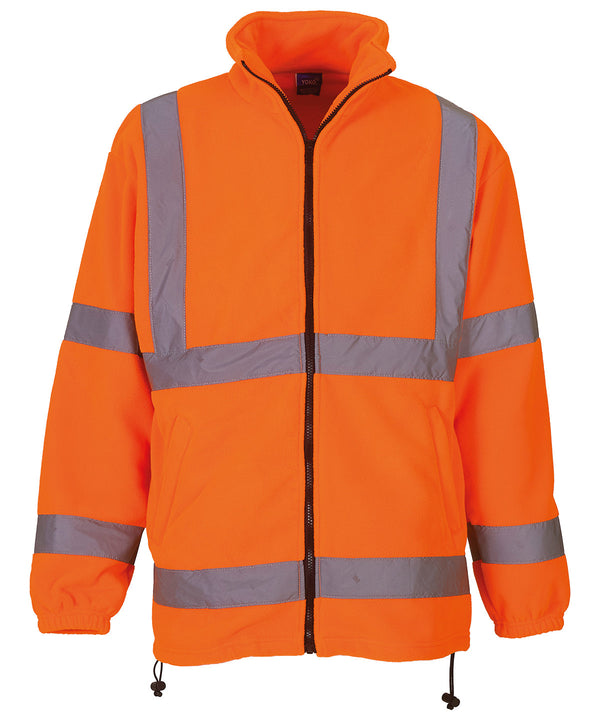 Orange - Hi-vis heavyweight fleece jacket (HVK08) Body Warmers Yoko Jackets & Coats, Jackets - Fleece, Must Haves, Plus Sizes, Safetywear, Workwear Schoolwear Centres