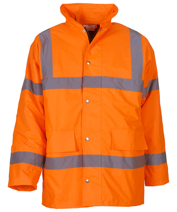 Orange - Hi-vis classic motorway jacket (HVP300) Jackets Yoko Jackets & Coats, Must Haves, Plus Sizes, Safetywear, Workwear Schoolwear Centres
