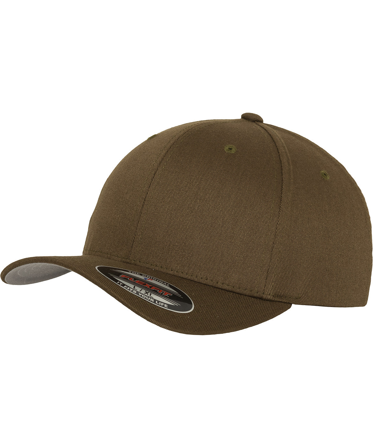 Olive - Flexfit fitted baseball cap (6277) Caps Flexfit by Yupoong 2022 Spring Edit, Headwear, Must Haves, New Colours for 2023, Rebrandable, Summer Accessories Schoolwear Centres