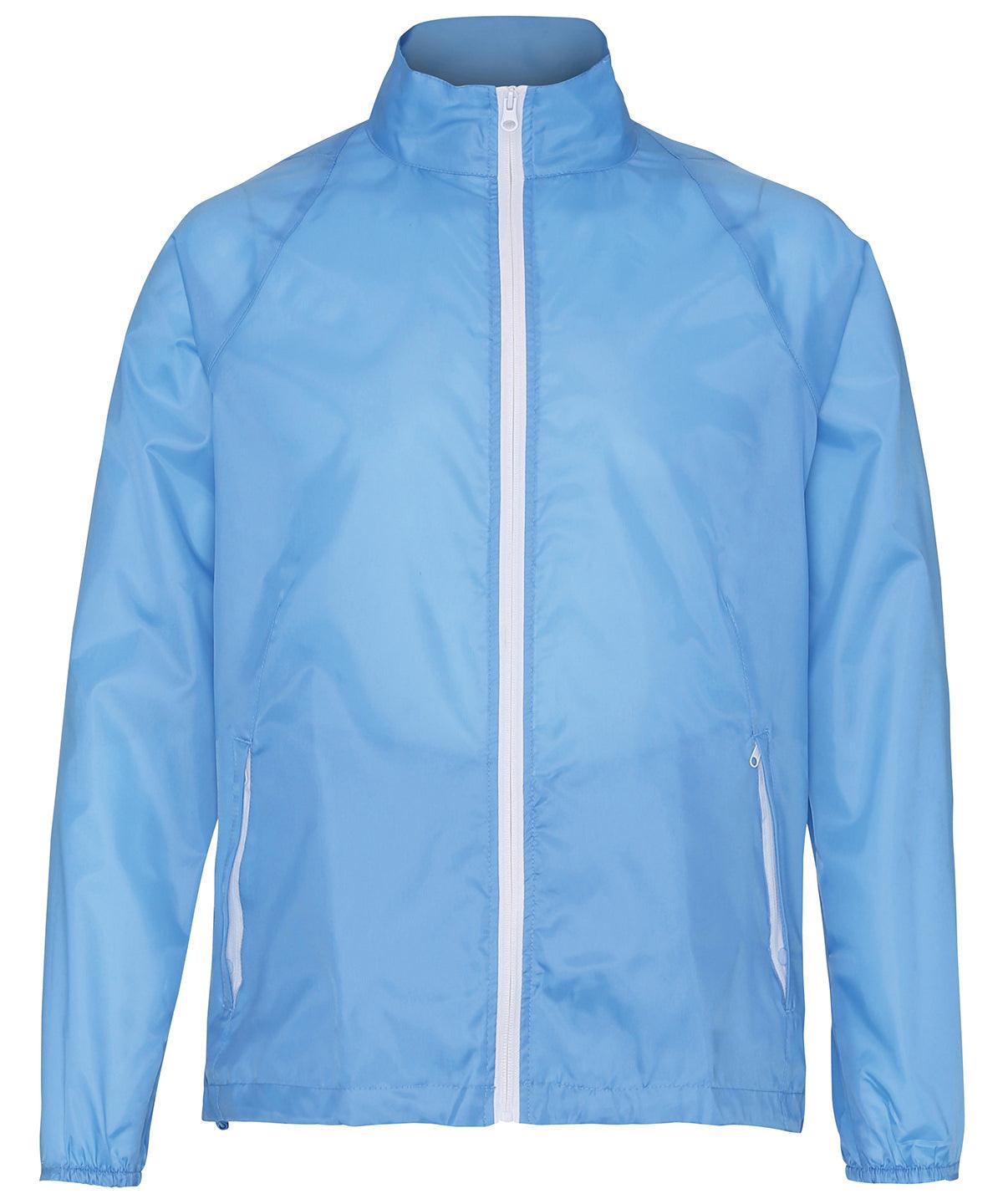 Sky/White - Contrast lightweight jacket Jackets 2786 Alfresco Dining, Camo, Jackets & Coats, Lightweight layers, Rebrandable, S/S 19 Trend Colours Schoolwear Centres