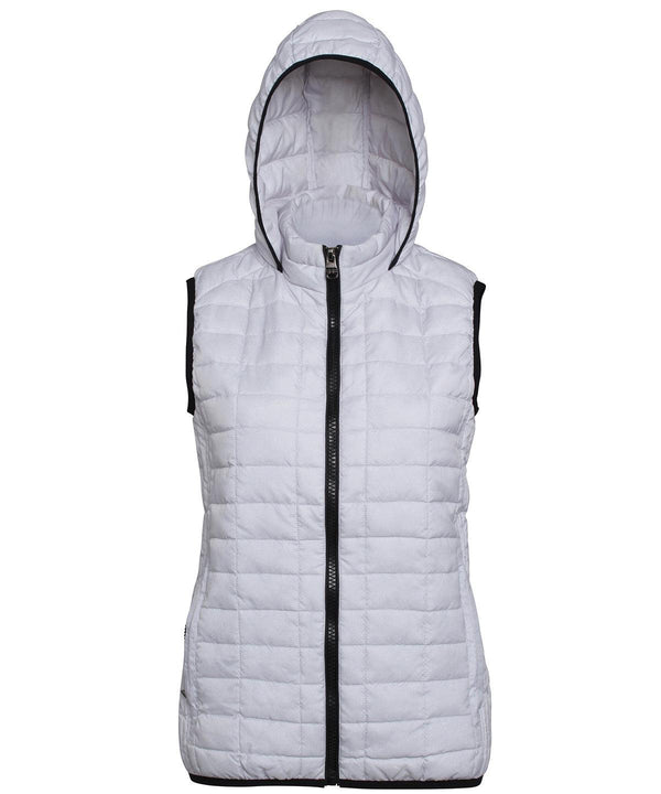 White - Women's honeycomb hooded gilet Body Warmers 2786 Gilets and Bodywarmers, Jackets & Coats, Padded & Insulation, Rebrandable, Women's Fashion Schoolwear Centres