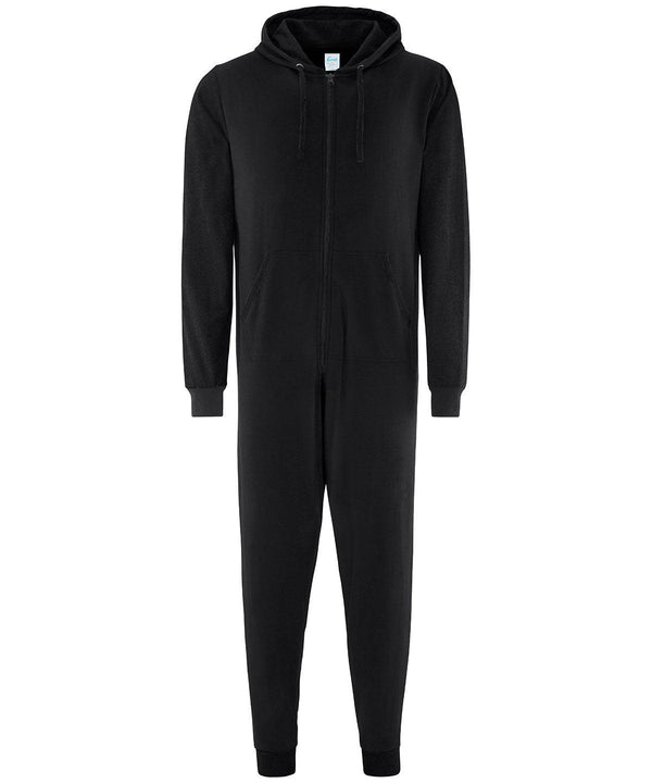 Black/Black - Contrast all-in-one Onesies Comfy Co Lounge & Underwear, Rebrandable, Winter Essentials Schoolwear Centres