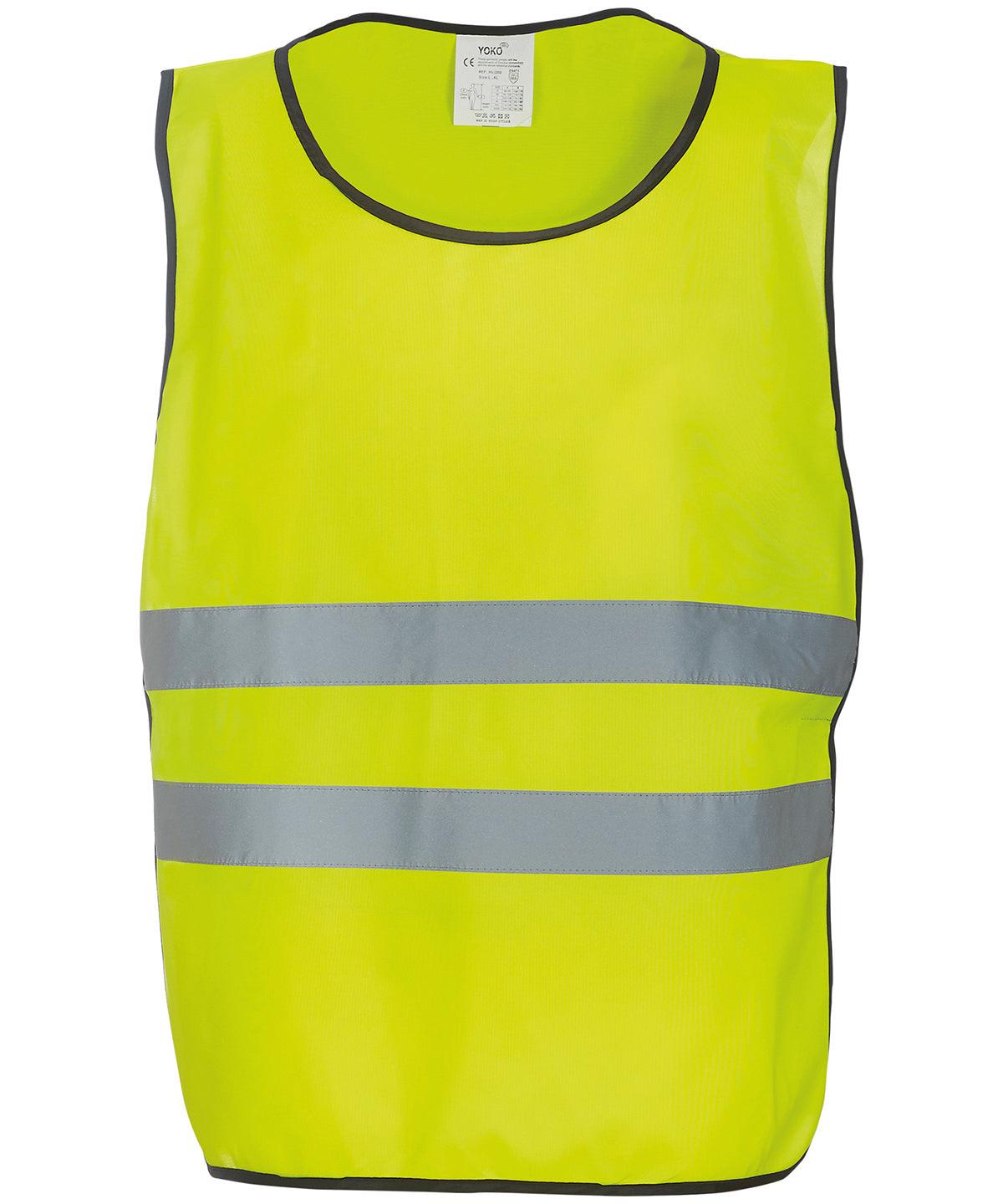 Yellow - Hi-vis 2-band tabard (HVJ269) Tabards Yoko Plus Sizes, Safety Essentials, Safetywear, Workwear Schoolwear Centres