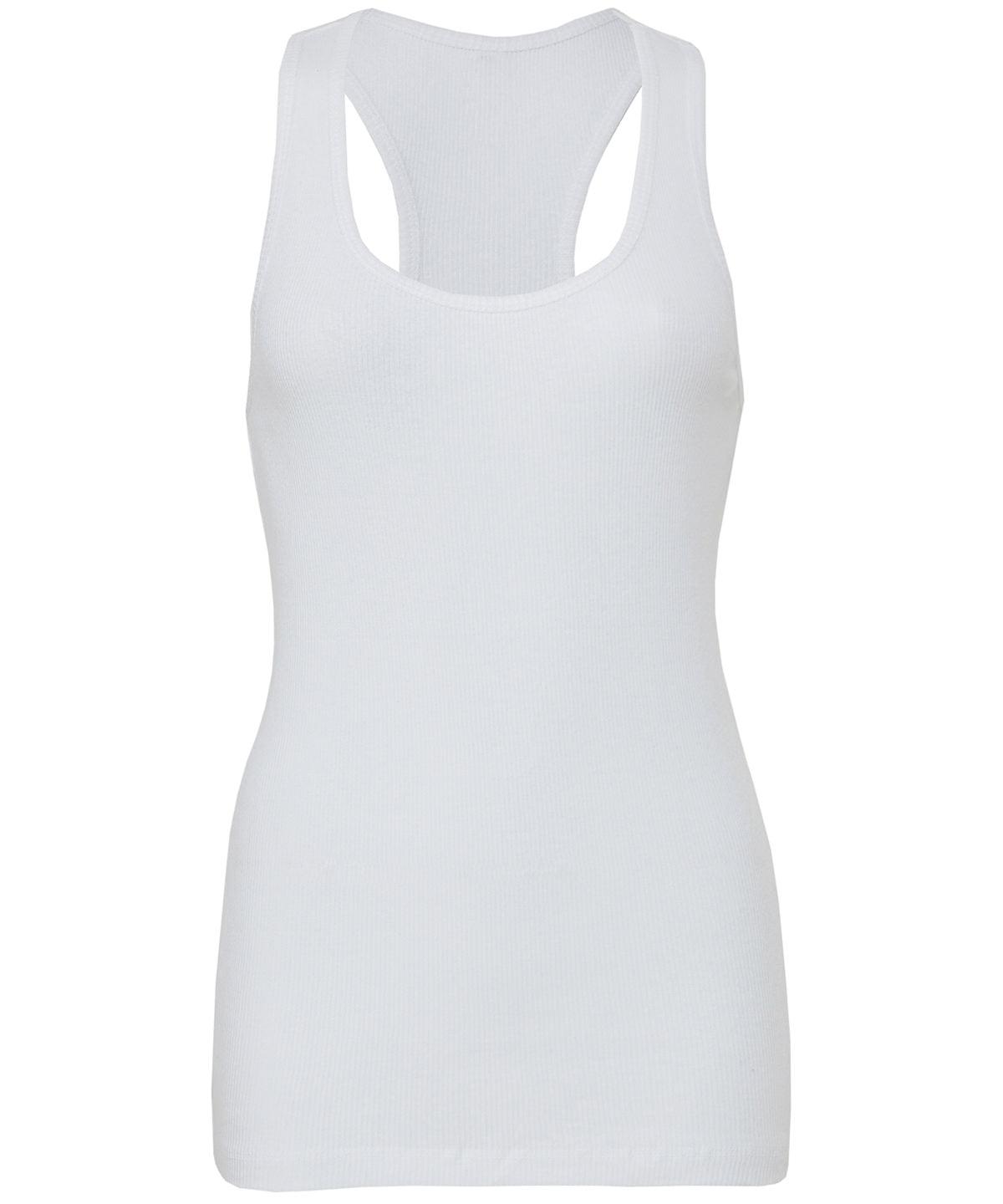 Soft Pink - 2x1 Rib racerback longer length tank top Vests Bella Canvas Longer Length, Rebrandable, T-Shirts & Vests, Women's Fashion Schoolwear Centres