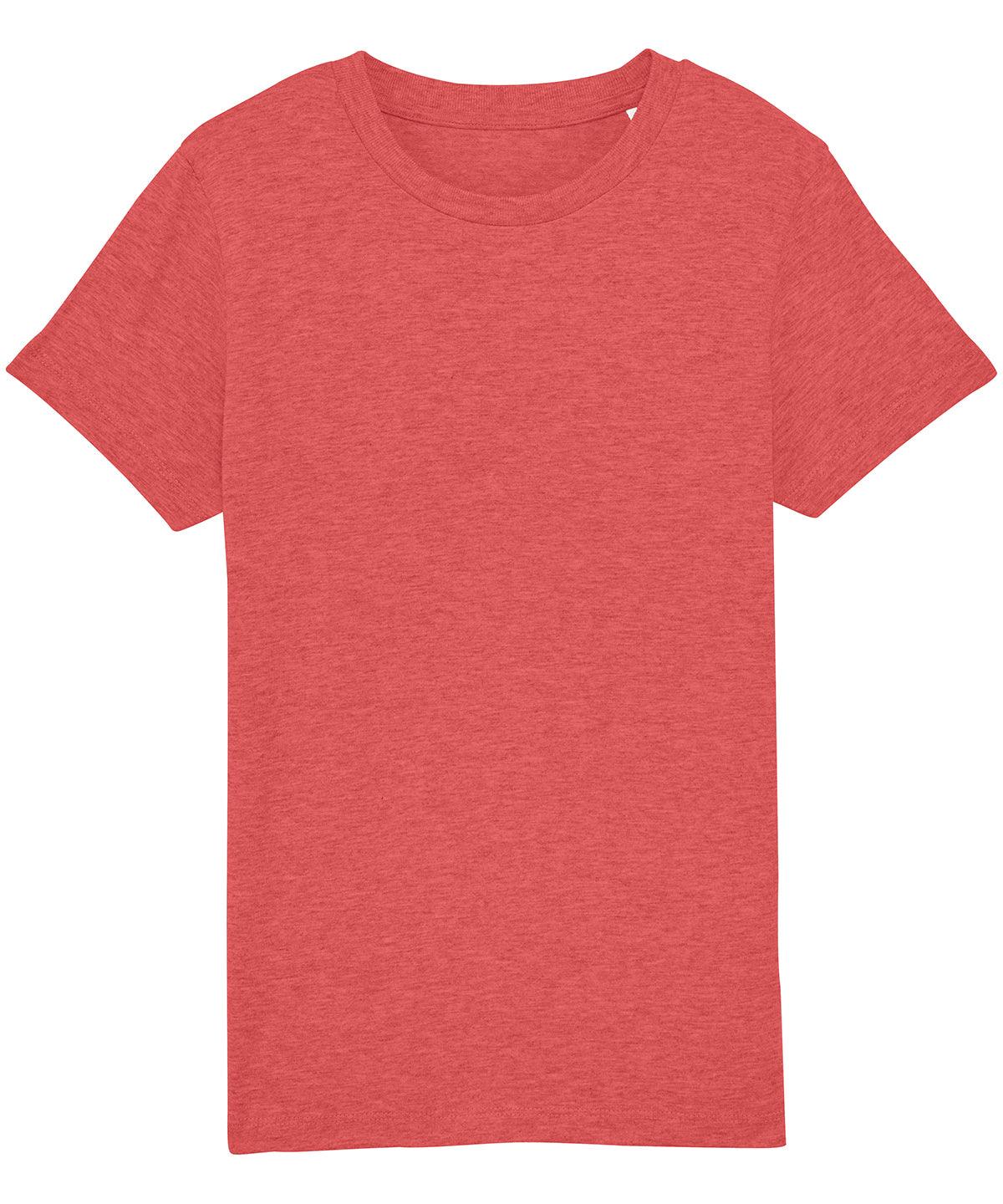 Mid Heather Red - Kids mini Creator iconic t-shirt (STTK909) T-Shirts Stanley/Stella 2022 Spring Edit, Exclusives, Junior, Must Haves, New Colours for 2021, New Colours For 2022, New Colours for 2023, Organic & Conscious, Raladeal - Recently Added, Raladeal - Stanley Stella, Stanley/ Stella, T-Shirts & Vests Schoolwear Centres