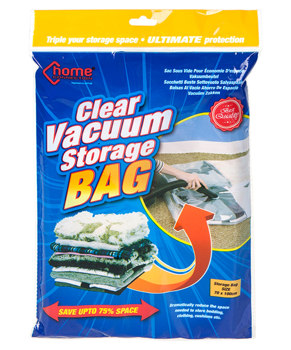 Clear vacuum storage bag
