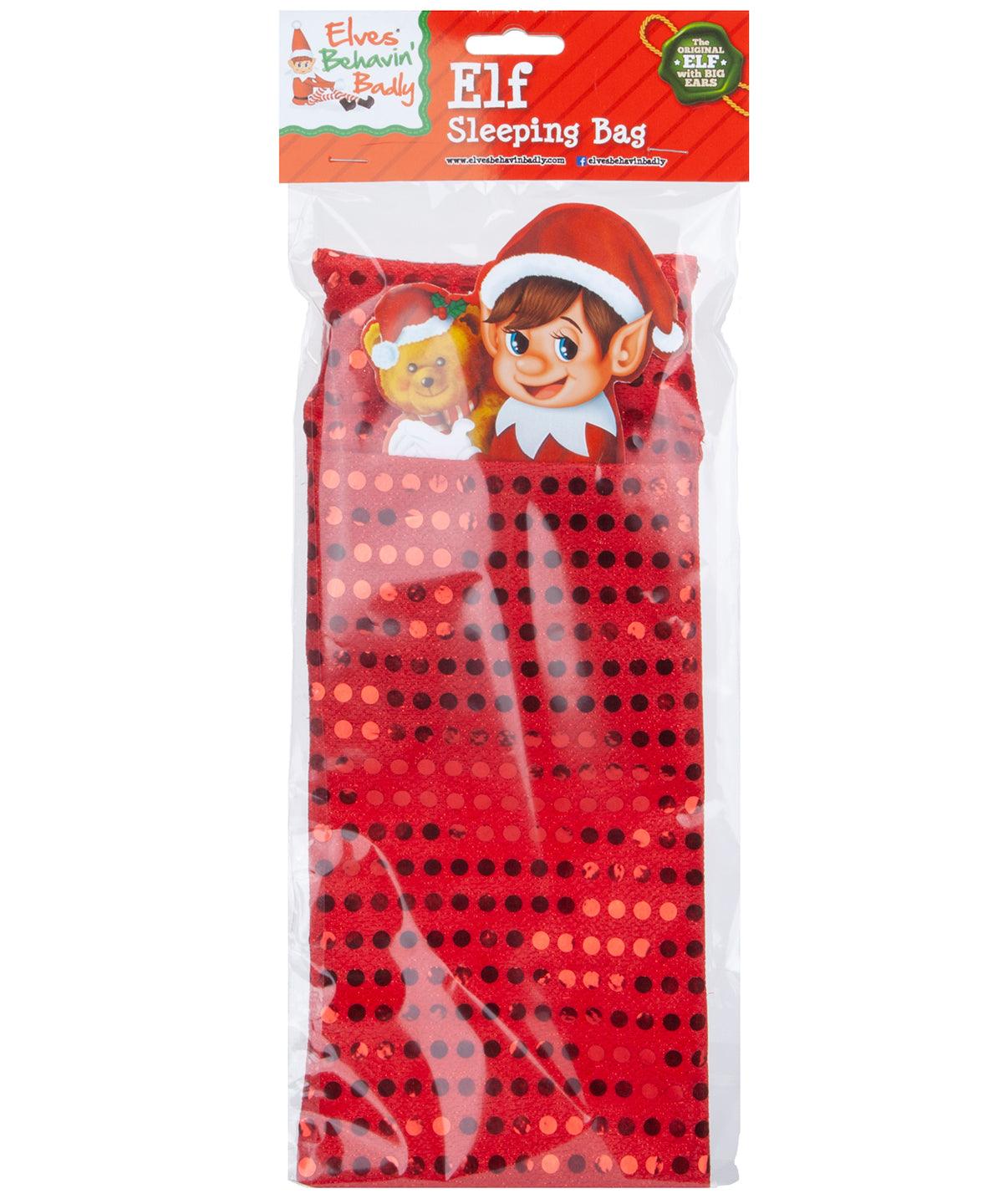 Red - Elf sequin sleeping bag Christmas Decorations The Christmas Shop Christmas Schoolwear Centres