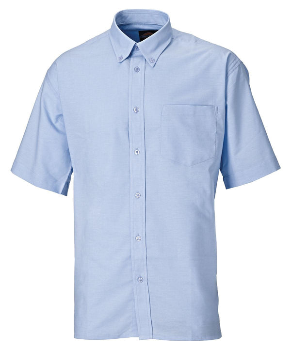 Light Blue - Oxford weave short sleeve shirt (SH64250) Shirts Last Chance to Buy Shirts & Blouses, Workwear Schoolwear Centres