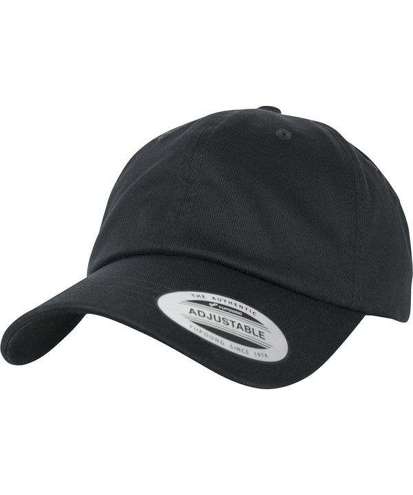 Black - Low-profile organic cotton cap (6245OC) Caps Flexfit by Yupoong Headwear, Must Haves, New Colours for 2023, Organic & Conscious, Rebrandable Schoolwear Centres