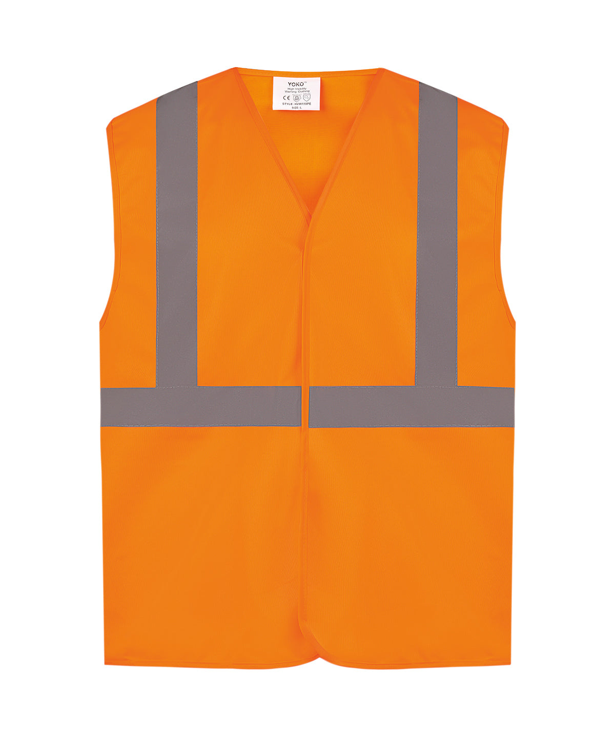 Orange - Hi-vis railway (pull apart) waistcoat class 2 (HVW118PE) Safety Vests Yoko Plus Sizes, Safetywear, Workwear Schoolwear Centres