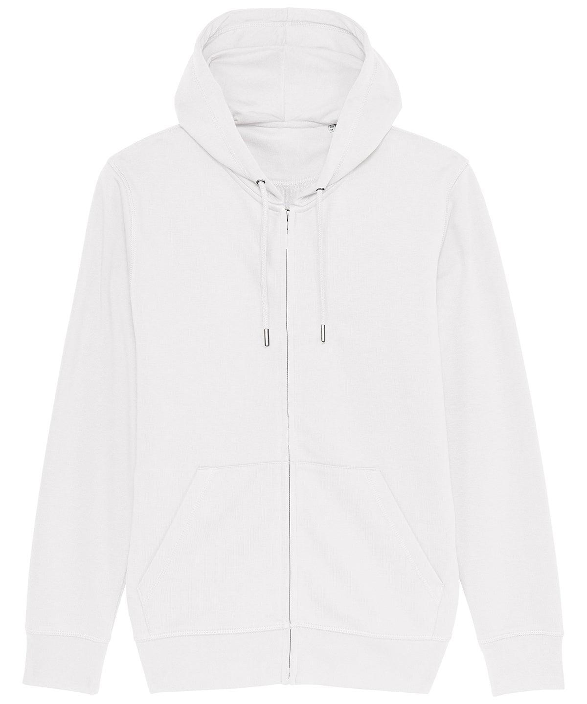 White* - Unisex Connector essential zip-thru hoodie sweatshirt (STSU820) Hoodies Stanley/Stella Conscious cold weather styles, Exclusives, Hoodies, Must Haves, New Colours for 2023, New Sizes for 2022, Organic & Conscious, Plus Sizes, Raladeal - Recently Added Schoolwear Centres
