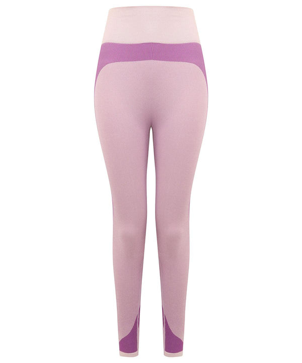 Light Pink/Purple - Women's seamless panelled leggings Leggings Tombo Activewear & Performance, Leggings, Must Haves, On-Trend Activewear, Padded Perfection, Plus Sizes, Raladeal - Recently Added, Rebrandable, Sports & Leisure, Trousers & Shorts Schoolwear Centres