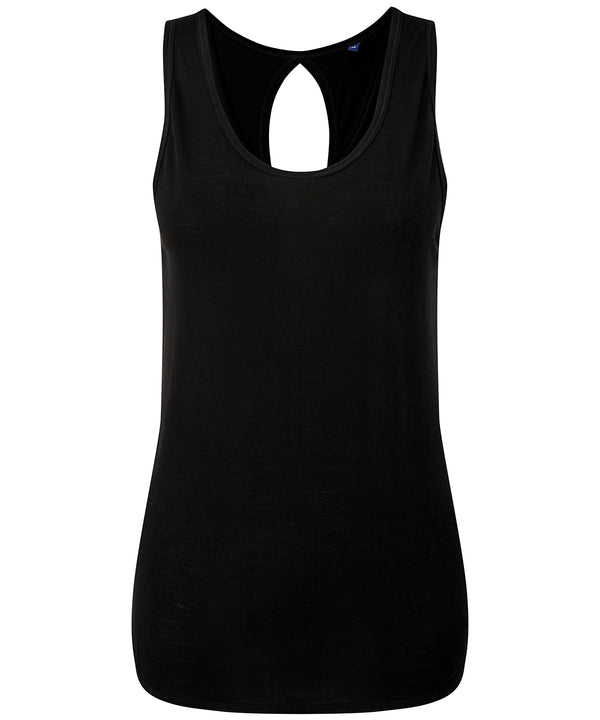 Black - Women's TriDri® tie-back vest Vests TriDri® Activewear & Performance, Exclusives, On-Trend Activewear, Padded Perfection, Plus Sizes, Rebrandable, Sports & Leisure, T-Shirts & Vests Schoolwear Centres