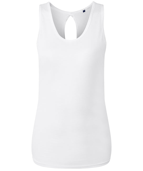White - Women's TriDri® tie-back vest Vests TriDri® Activewear & Performance, Exclusives, On-Trend Activewear, Padded Perfection, Plus Sizes, Rebrandable, Sports & Leisure, T-Shirts & Vests Schoolwear Centres