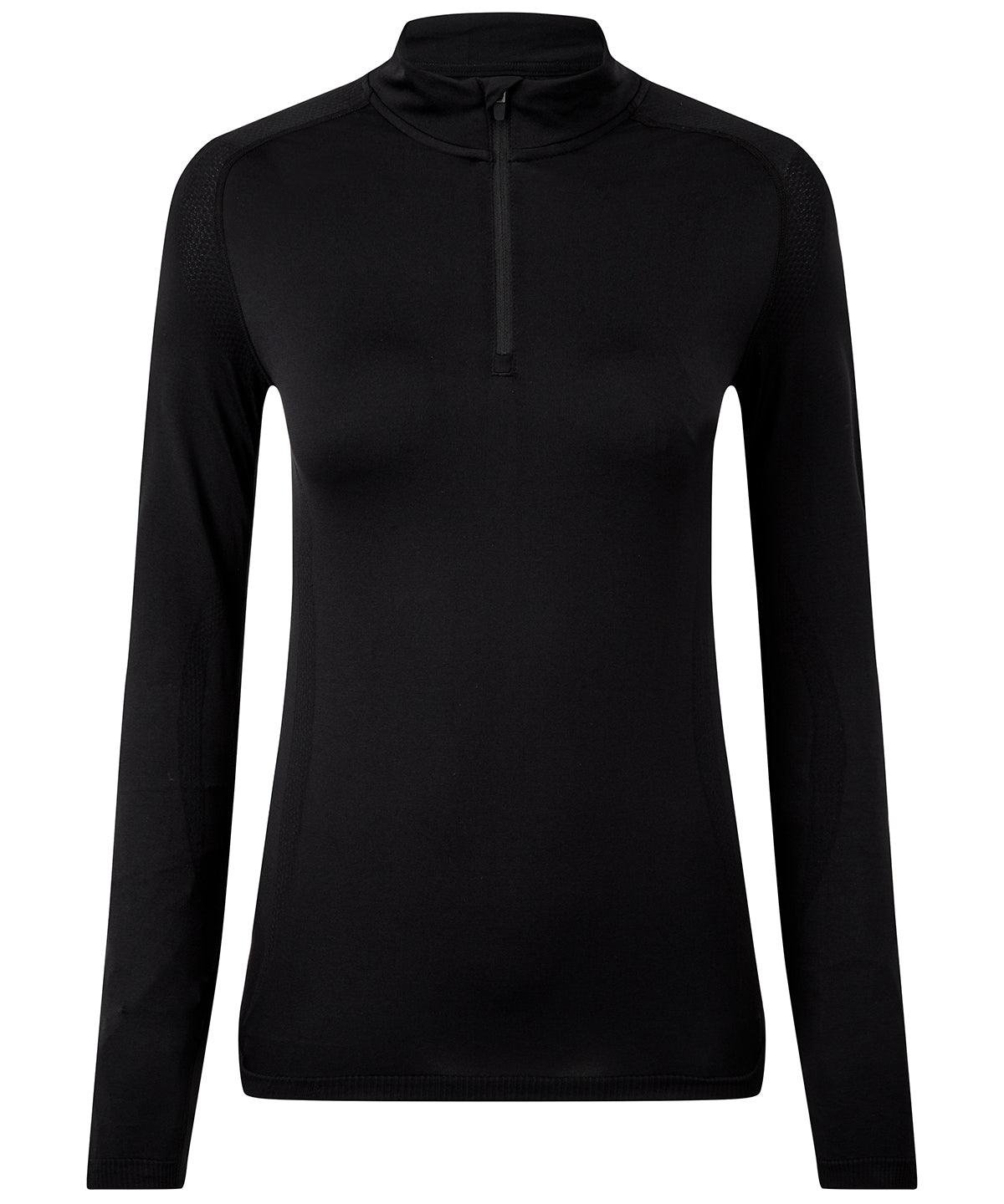 Full Black* - Women's TriDri® seamless '3D fit' multi-sport performance zip top Sports Overtops TriDri® Activewear & Performance, Exclusives, Must Haves, Outdoor Sports, Raladeal - Recently Added, Sports & Leisure, Team Sportswear Schoolwear Centres