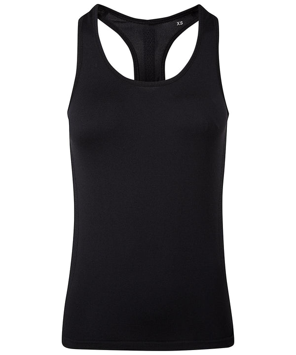Full Black - Women's TriDri® seamless '3D fit' multi-sport sculpt vest Vests TriDri® Activewear & Performance, Back to the Gym, Co-ords, Exclusives, Gymwear, Must Haves, New Colours For 2022, Rebrandable, Sports & Leisure, T-Shirts & Vests Schoolwear Centres