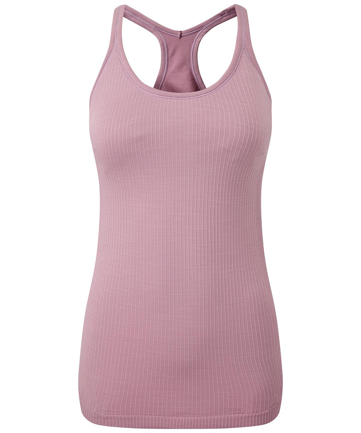 Mauve - Women's TriDri® seamless '3D fit' multi-sport sculpt vest with secret support Vests TriDri® Activewear & Performance, Back to the Gym, Exclusives, Leggings, On-Trend Activewear, Plus Sizes, Rebrandable, Sports & Leisure, T-Shirts & Vests Schoolwear Centres