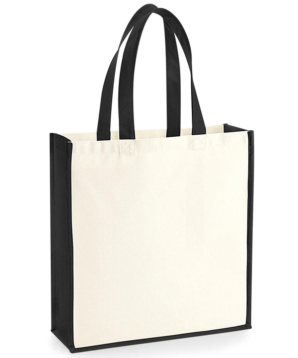 Natural/Black - Gallery canvas tote Bags Westford Mill Bags & Luggage, Rebrandable Schoolwear Centres