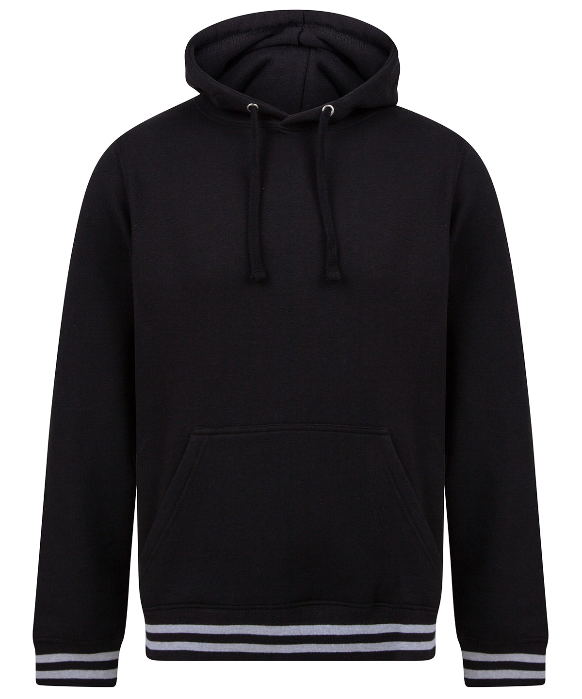 Hoodie with striped cuffs