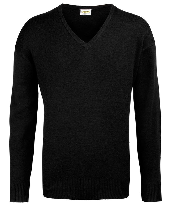 Navy - V-neck arcylic wool sweater Knitted Jumpers Last Chance to Buy Knitwear, Plus Sizes, Workwear Schoolwear Centres