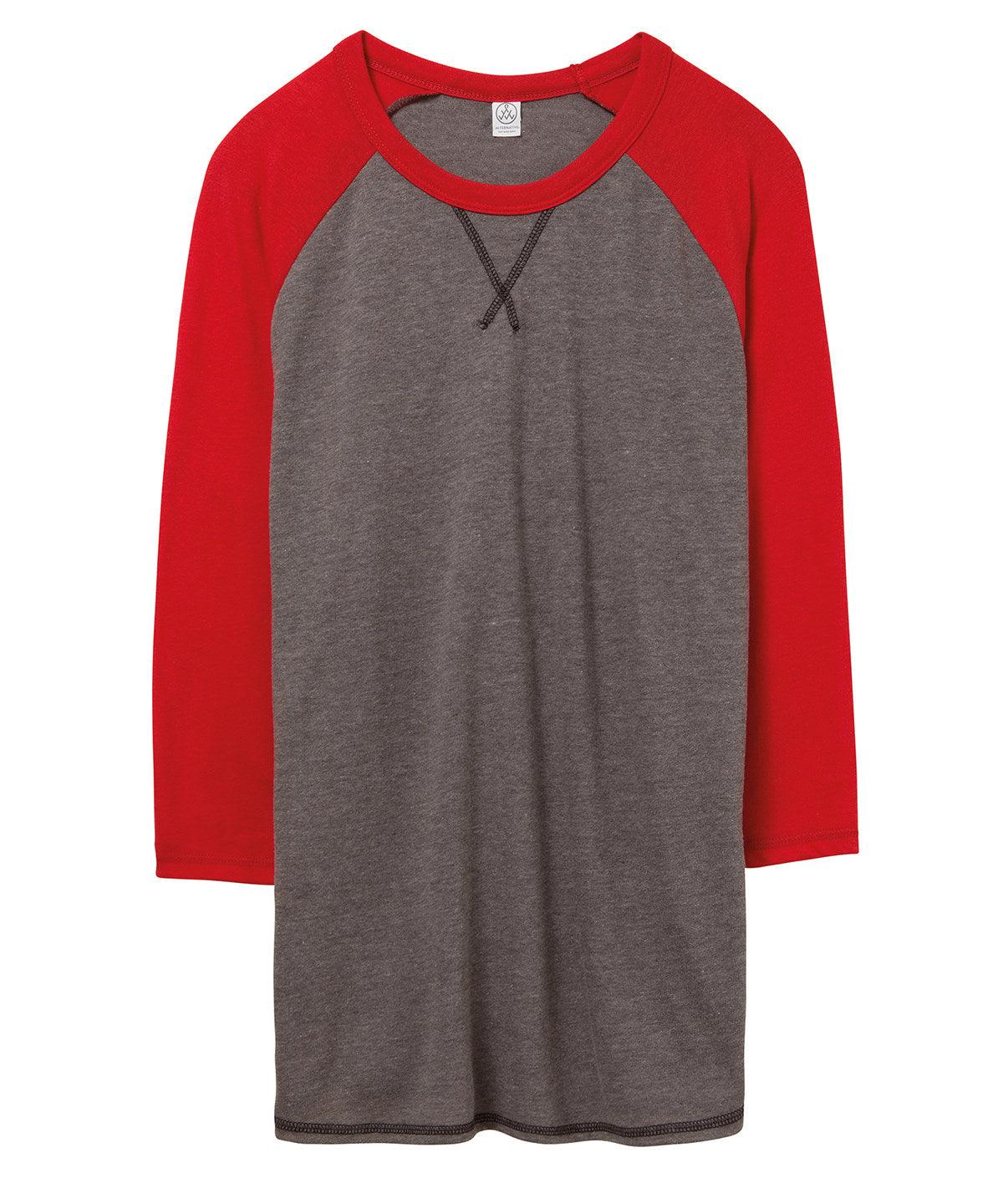 Smoke/Vintage Royal - Dugout 3/4 sleeve vintage 50/50 t-shirt T-Shirts Last Chance to Buy Alternative Apparel, Organic & Conscious, T-Shirts & Vests Schoolwear Centres