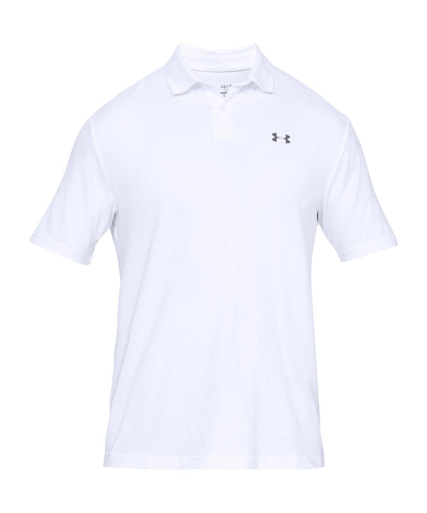 White/Pitch Grey - Performance polo textured Polos Under Armour Activewear & Performance, Exclusives, Gifting, Must Haves, New Colours For 2022, New Sizes for 2021, Plus Sizes, Polos & Casual, Premium, Premium Sports, Sports & Leisure, Team Sportswear Schoolwear Centres
