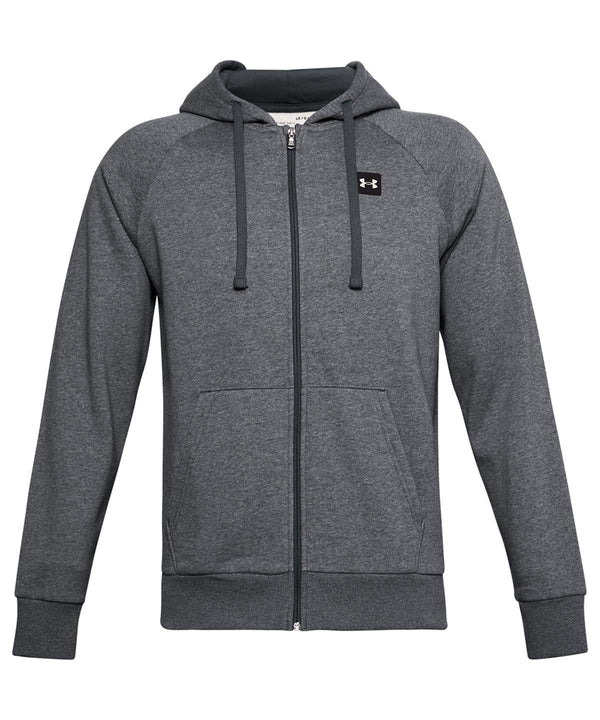 Pitch Grey Light Heather/Onyx White - Rival fleece full-zip hoodie Hoodies Under Armour Activewear & Performance, Exclusives, Hoodies, Must Haves, New Sizes for 2021, Outdoor Sports, Plus Sizes, Premium Sports, Sports & Leisure Schoolwear Centres