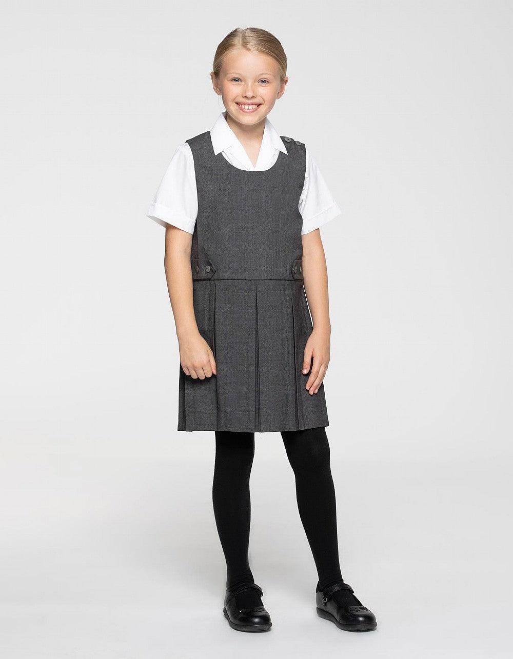 Banner - Tenby Box Pleat Pinafore | Black | Navy Blue | Brown | Grey | Bottle - Schoolwear Centres | School Uniforms near me