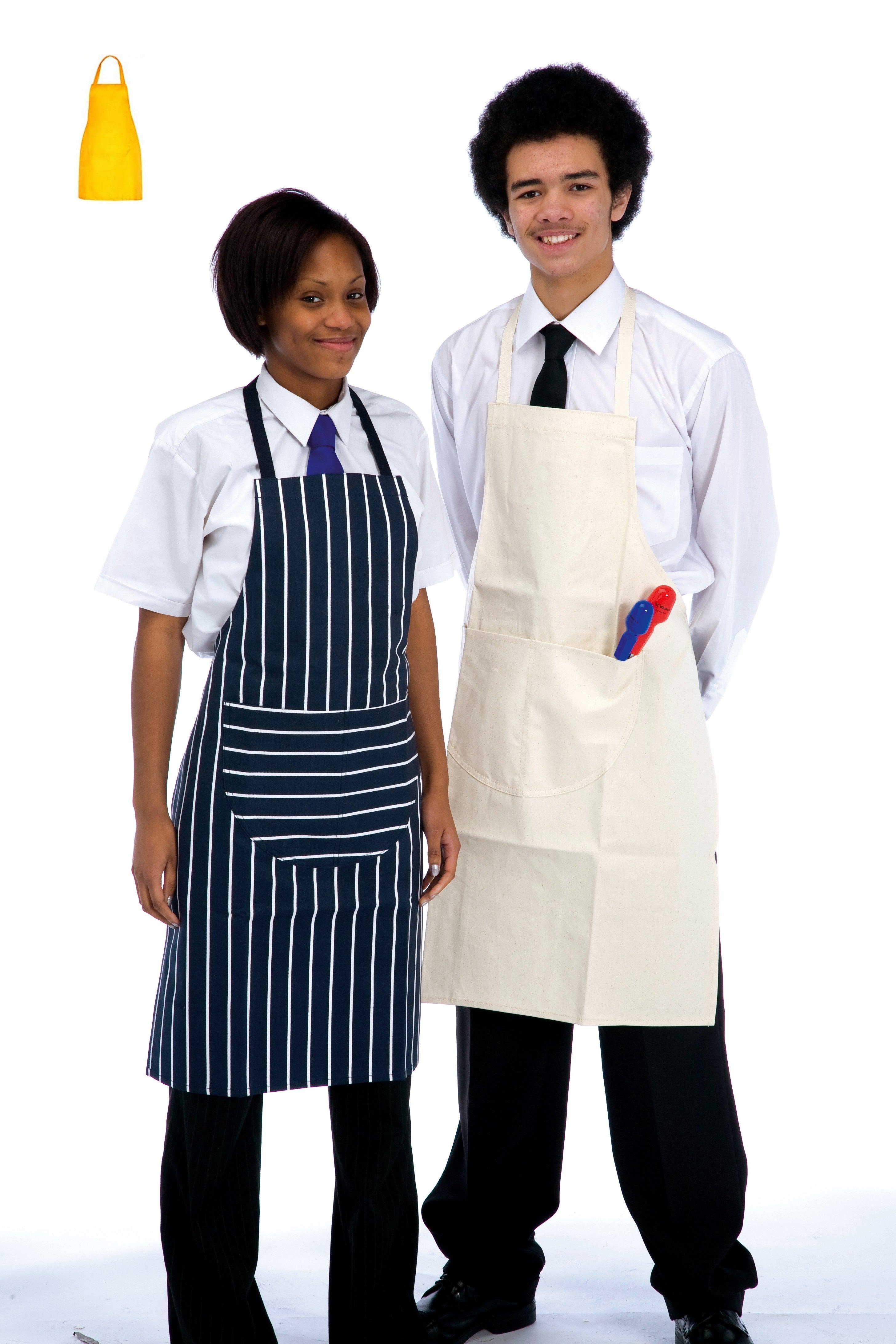 Woodwork | Craft Apron | Butchers Stripe | Bib Apron - Unisex - Schoolwear Centres | School Uniforms near me