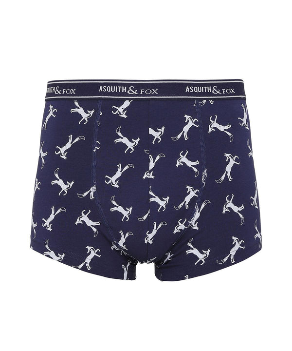 White/Navy - Men's printed fox shorty Boxers Asquith & Fox Gifting & Accessories, Lounge & Underwear Schoolwear Centres