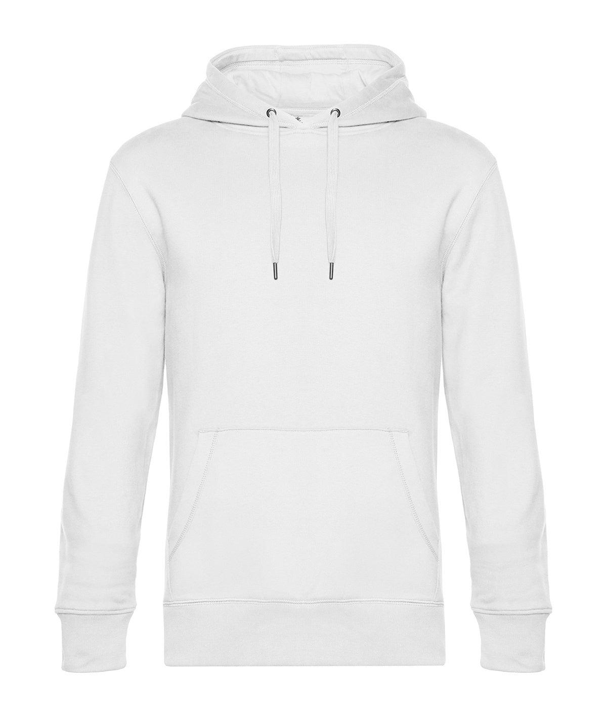 White - B&C KING Hooded Hoodies B&C Collection Freshers Week, Hoodies, New Colours for 2023, New For 2021, New Products – February Launch, New Styles For 2021, Plus Sizes Schoolwear Centres