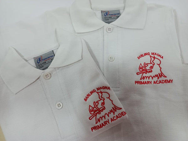 Barling Magna Primary Academy  | White Polo Shirts with School Logo - Schoolwear Centres | School Uniforms near me
