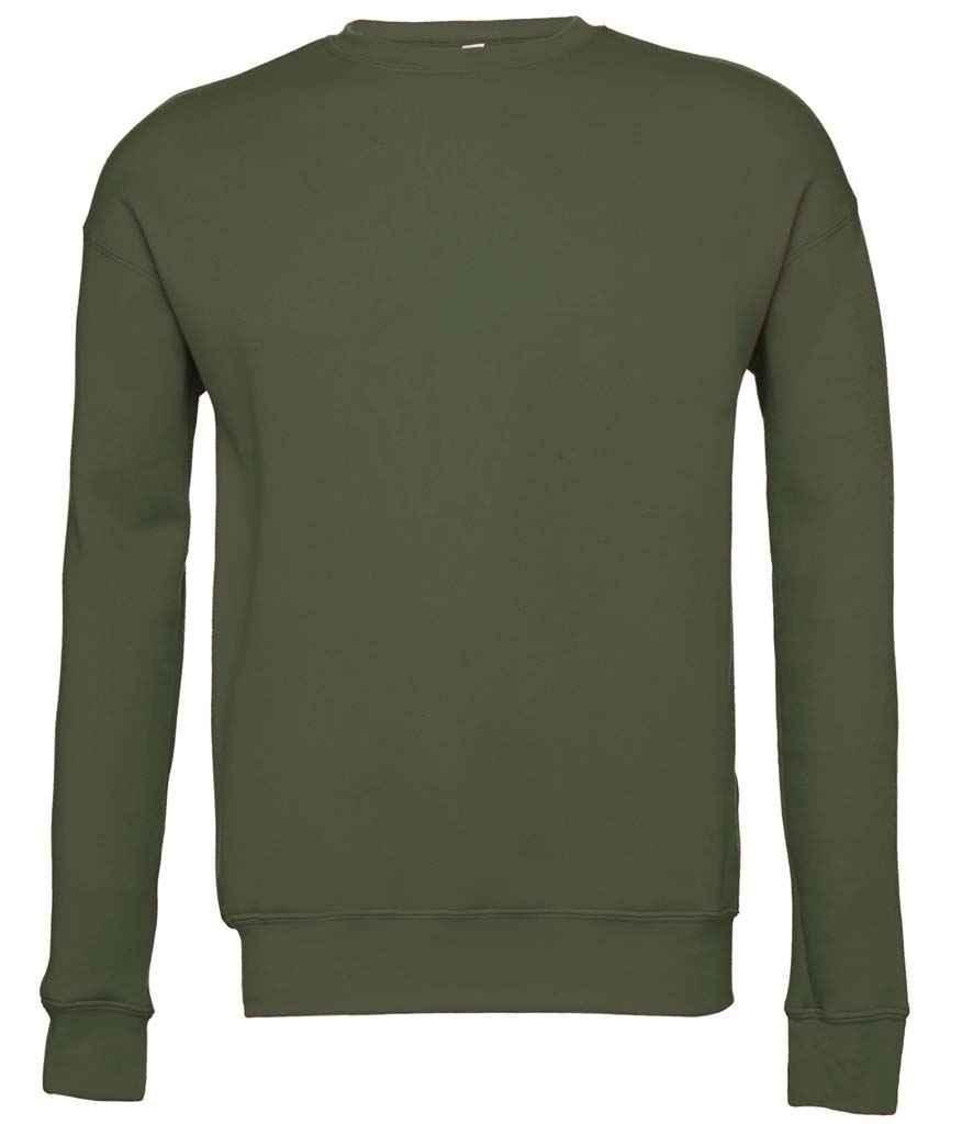 Canvas Unisex Drop Shoulder Sweatshirt | Military Green Sweatshirt Bella+Canvas style-cv3945 Schoolwear Centres